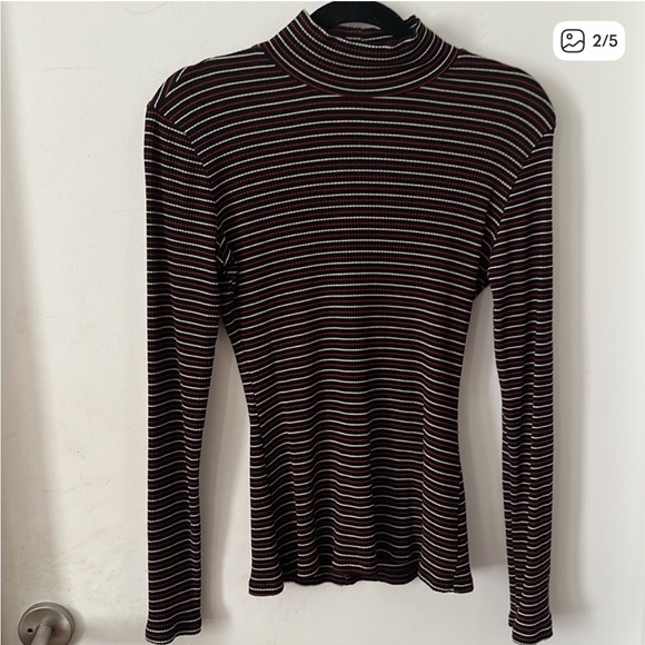 Reformation - Long Sleeve Striped Turtleneck - Picture 2 of 5